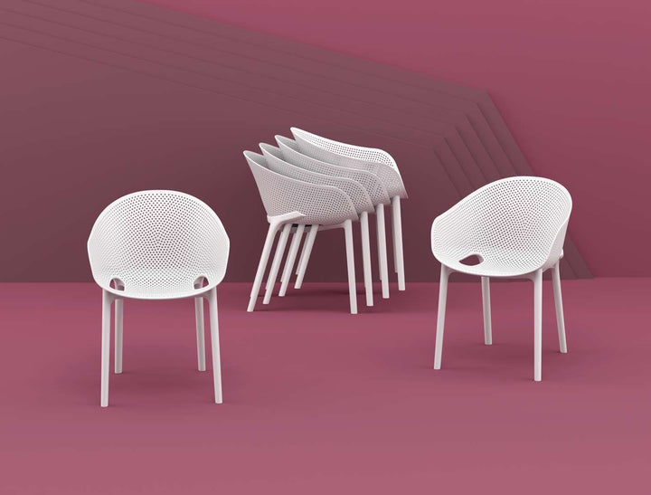 Siesta Sky Stacking Chair (Available in Black, White, Taupe, Green, Marsala & Anthracite)