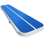 4m x 1m Inflatable Air Track Mat - 20cm Thick - Blue & White