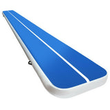 6m x 1m Inflatable Air Track Mat - 20cm Thick - Blue & White