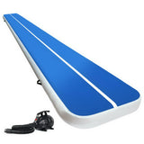 Everfit 6xM Inflatable Air Track Mat - 20cm Thick with Pump - Blue