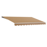 Instahut 2.5m x 2m Outdoor Retractable Folding Arm Awning - Beige (Manual)