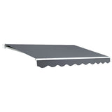 Instahut Retractable Folding Arm Awning (Manual) Sunshade - 3m x 2.5m - Grey