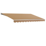 Instahut 4m x 3m Outdoor Retractable Folding Arm Awning - Beige (Manual)