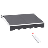 Instahut Motorised 2m x 1.5m Retractable Folding Arm Awning / Sunshade - Grey