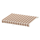 Instahut Outdoor Motorised 3m x 2.5m Retractable Folding Arm Awning Motorised Sunshade  - Beige / Brown
