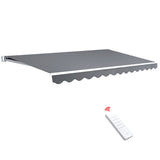 Instahut Motorised 3m x 2.5m Retractable Folding Arm Awning / Sunshade - Pearl Grey