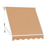 Instahut 2.1m x 2.1m Outdoor Retractable Blind / Window Awning  - Fixed Pivot Arm - Beige