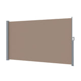 Instahut  1.8m x 3m Outdoor Retractable Side Awning / Sun Shade -  Brown