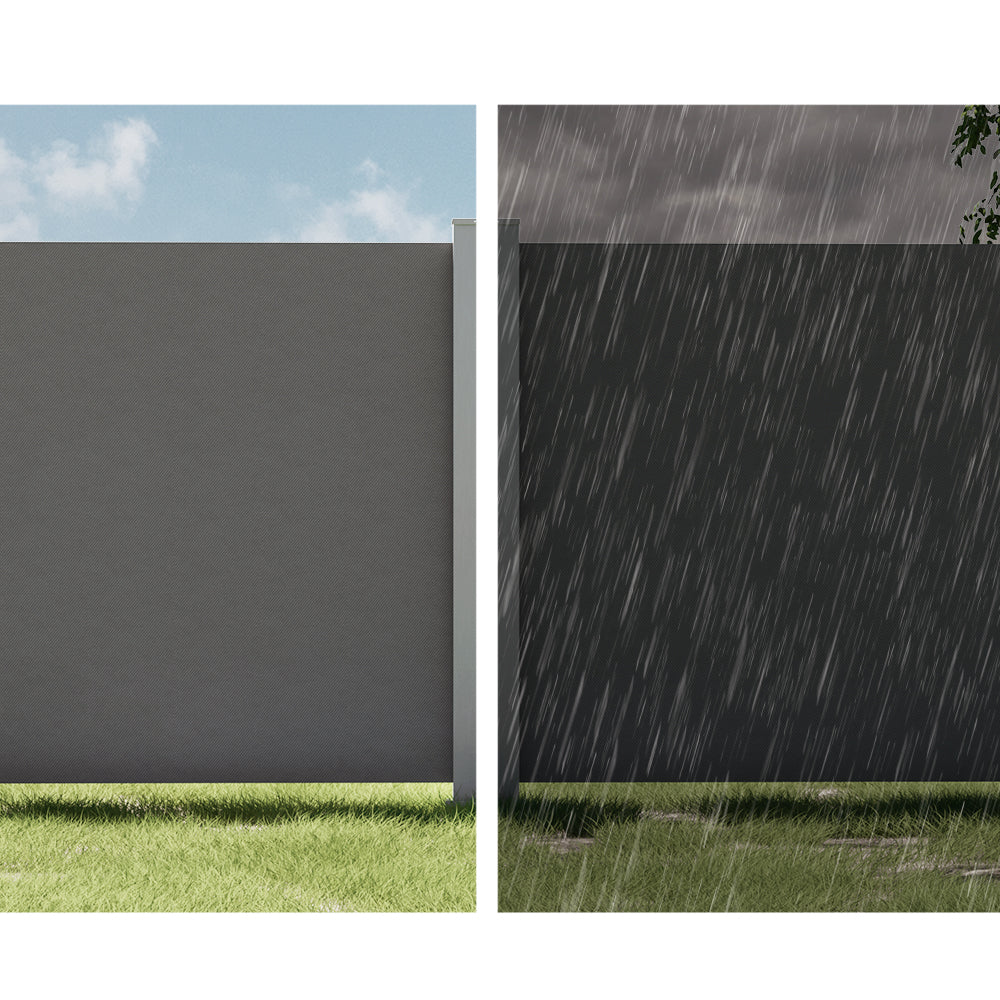 Instahut Retractable Side Awning / Privacy Screen - 1.8m x 3m -Grey