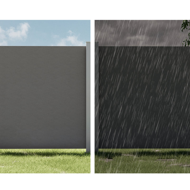 Instahut Retractable Side Awning / Privacy Screen - 1.8m x 3m -Grey