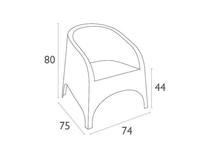 Aruba Tub Chair/Tequila Lounge Table 3 Seat Package