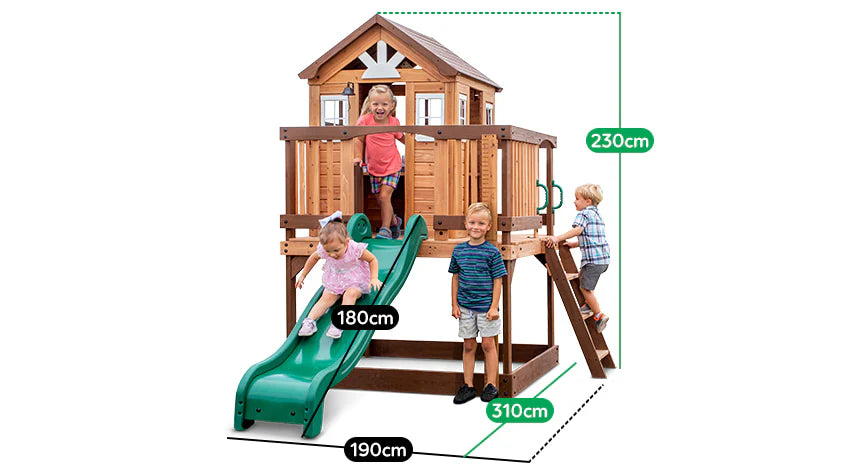 Backyard Discovery Echo Heights Cubby House with Slide
