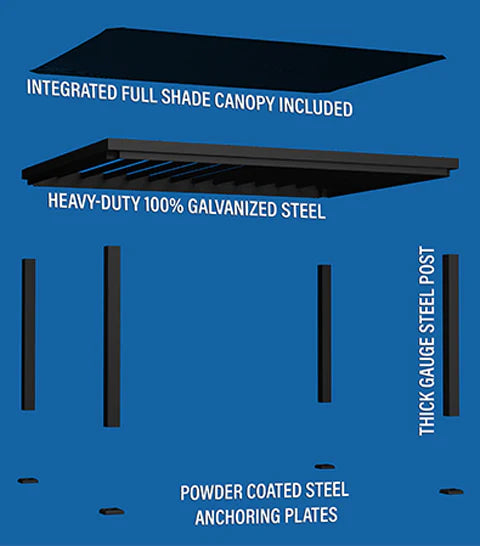 Backyard Discovery Trenton Steel Pergola 3m x 4.3m x 2.3m (14ft x 10ft)