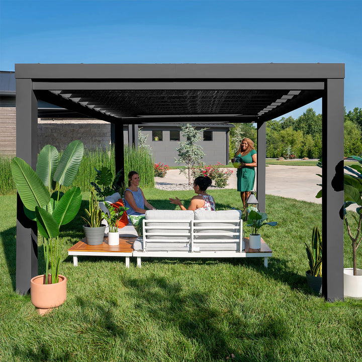 Backyard Discovery Trenton Steel Pergola 3m x 4.3m x 2.3m (14ft x 10ft)