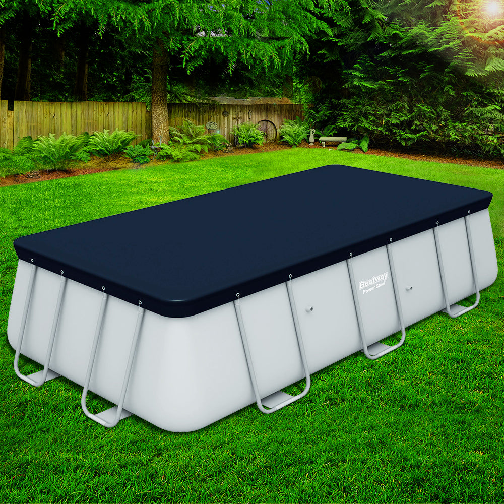 Bestway Pool Cover Fits 4.12x2.01m Above Ground Swimming Pool PVC Blan ...