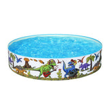 Bestway Kids Pool - Round Framed Pool - Dinosaur Design (183x38cm - 946L)