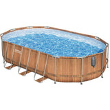 Bestway Swimming Pool & Spa Set - Luxury Steel Frame Luxury Pool  - 6.1m x 3.66m x1.22m