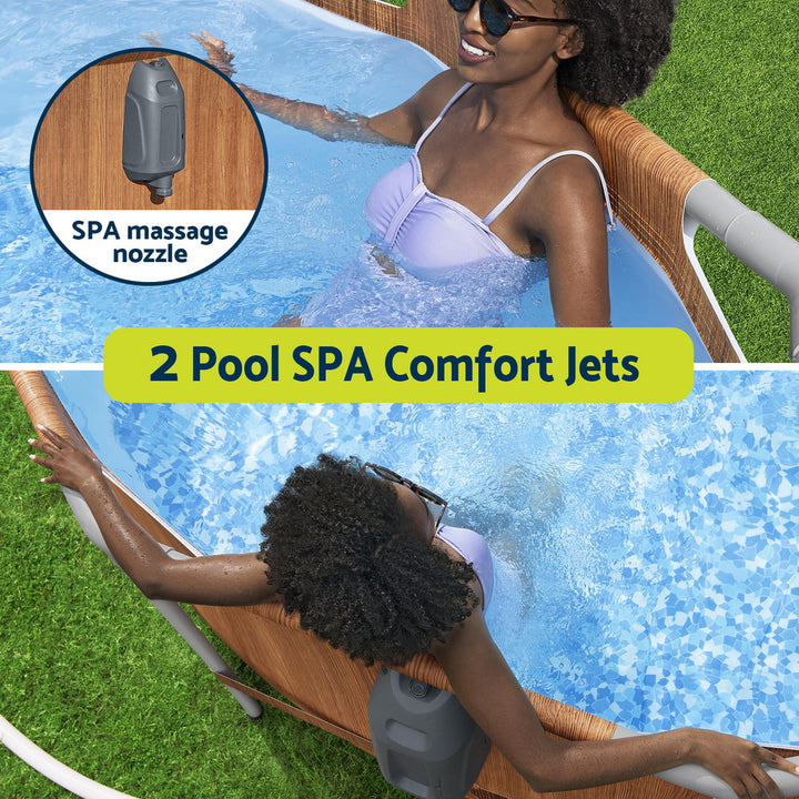 Bestway Swimming Pool & Spa Set - Luxury Steel Frame Luxury Pool  - 6.1m x 3.66m x1.22m