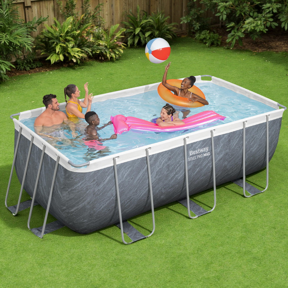 Bestway Swimming Pool 412x201x122cm Steel Frame Pool Set w/Pump