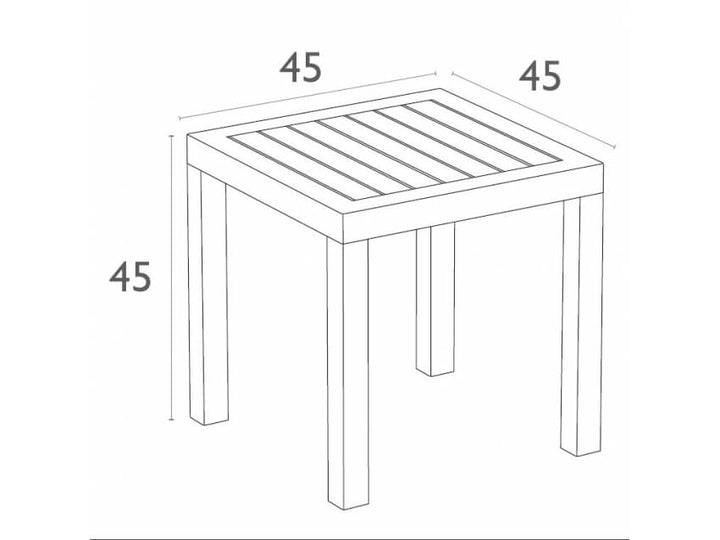 Pacific Sunlounger/Ocean Side Table 4 Pc Package