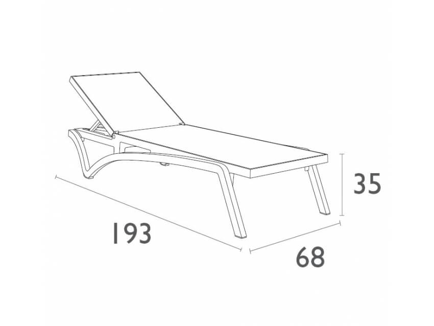 Pacific Sunlounger/Ocean Side Table 4 Pc Package