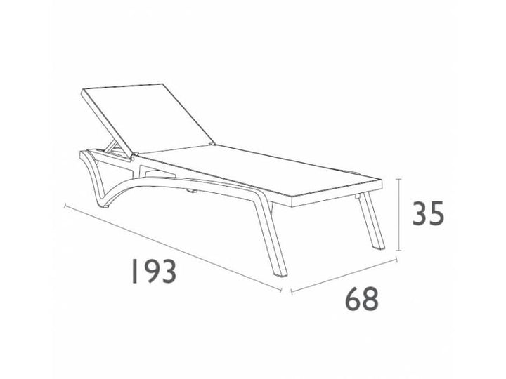 Pacific Sunlounger / Ocean Side Table 2 Pc Package