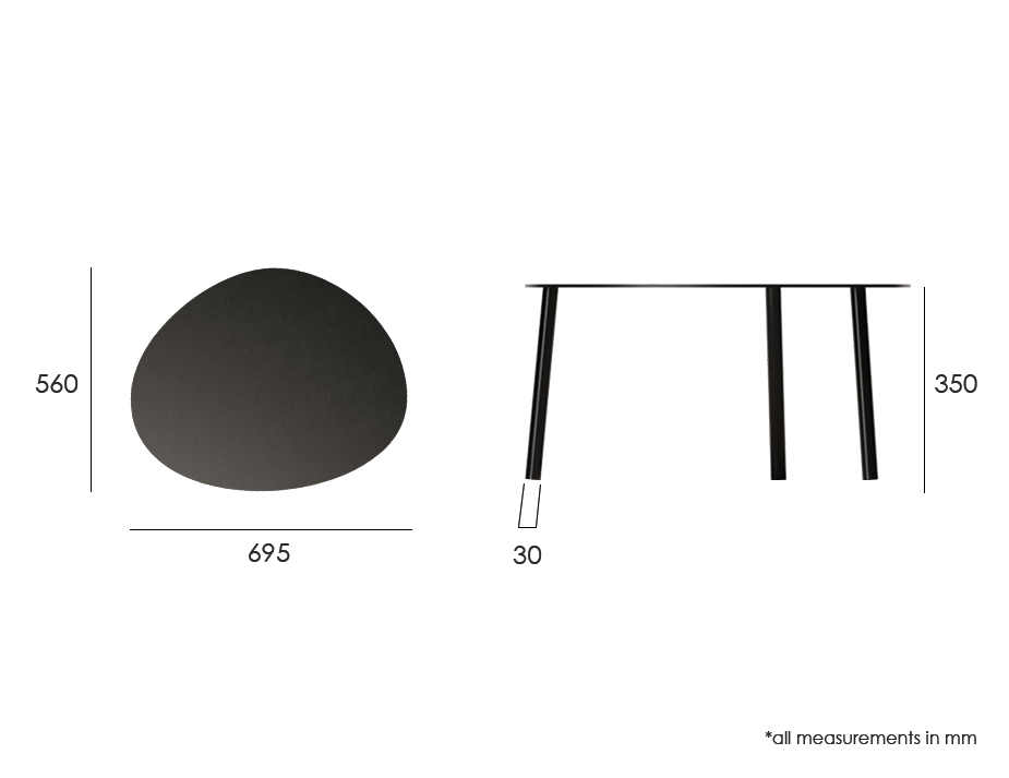 Cetara Coffee Table ((Avail with Black, Charcoal or White)