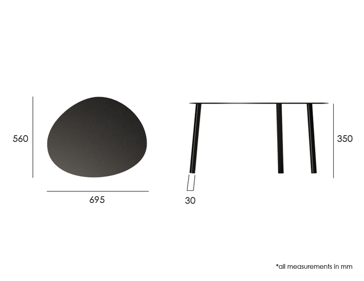 Cetara Coffee Table ((Avail with Black, Charcoal or White)