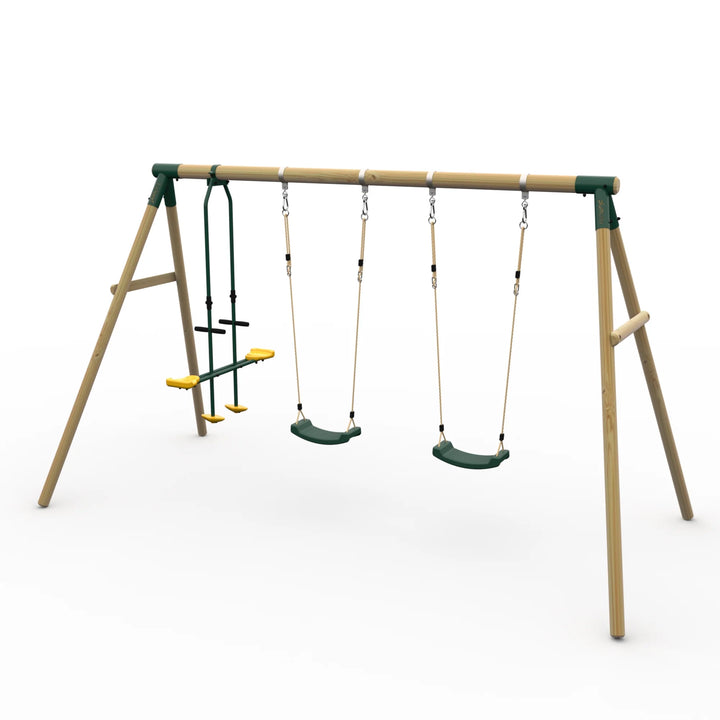 Plum Colobus Wooden Swing Set (Updated for 2025)