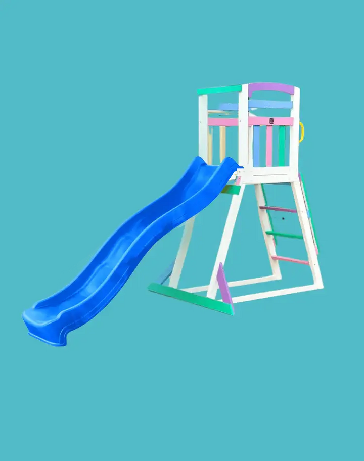 Kidzshack Pool Slide with Wooden Frame (12 slide colours)
