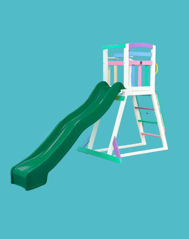 Kidzshack Pool Slide with Wooden Frame (12 slide colours)