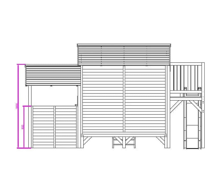 Kidzshack Delightful Shack Cubby House with Slide (with Mud Kitchen option)
