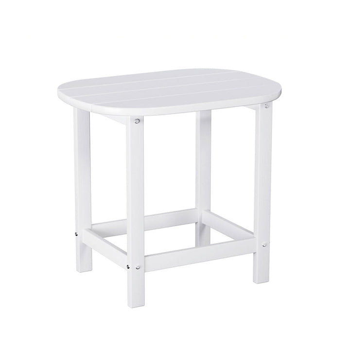 Gardeon Outdoor Coffee Side Table HDPE Desk Patio Furniture Camping Garden White