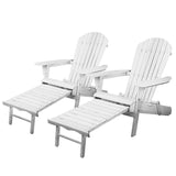 Gardeon x2 Wooden Adirondack Outdoor Chairs - Foldable