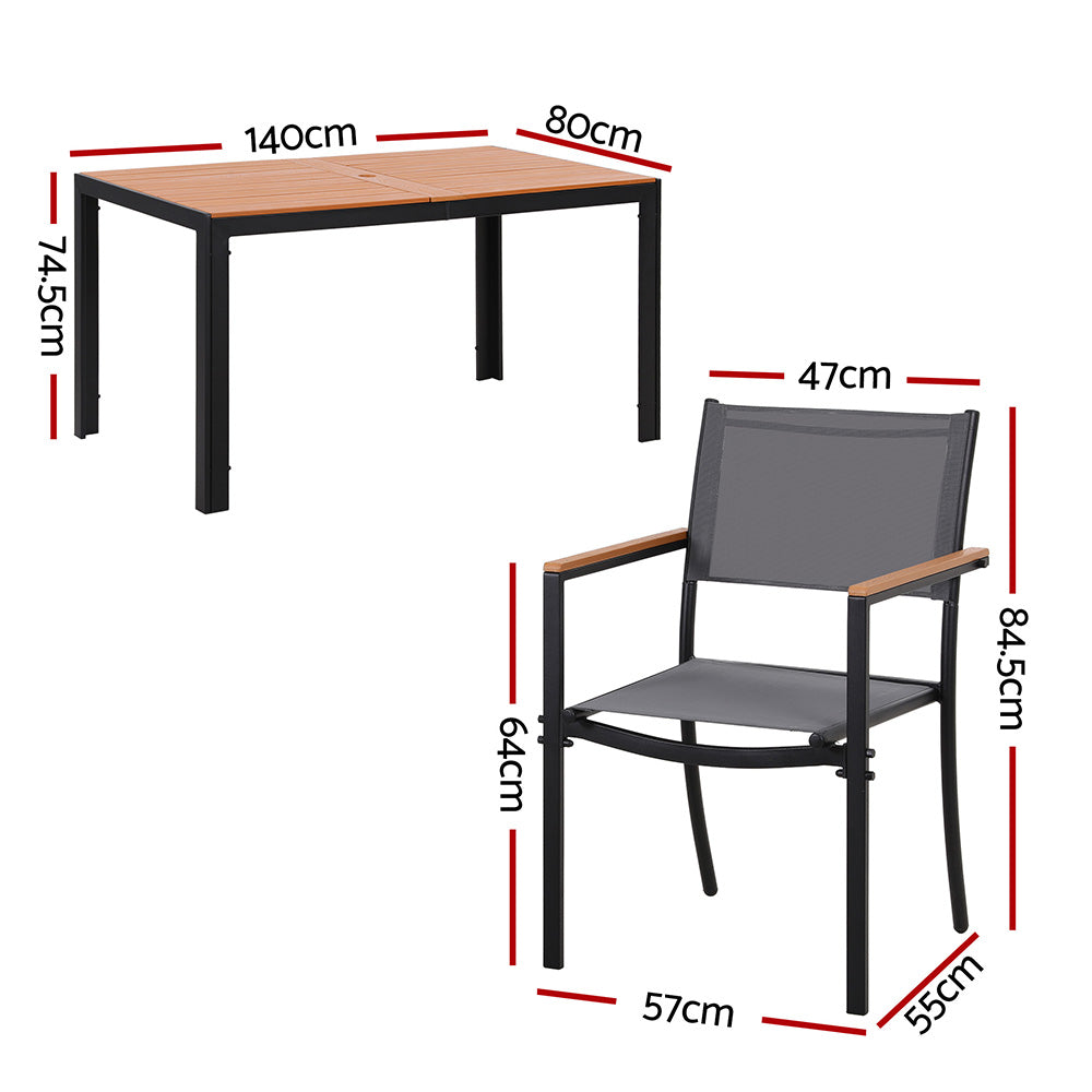 Gardeon 7pc Outdoor Dining Set