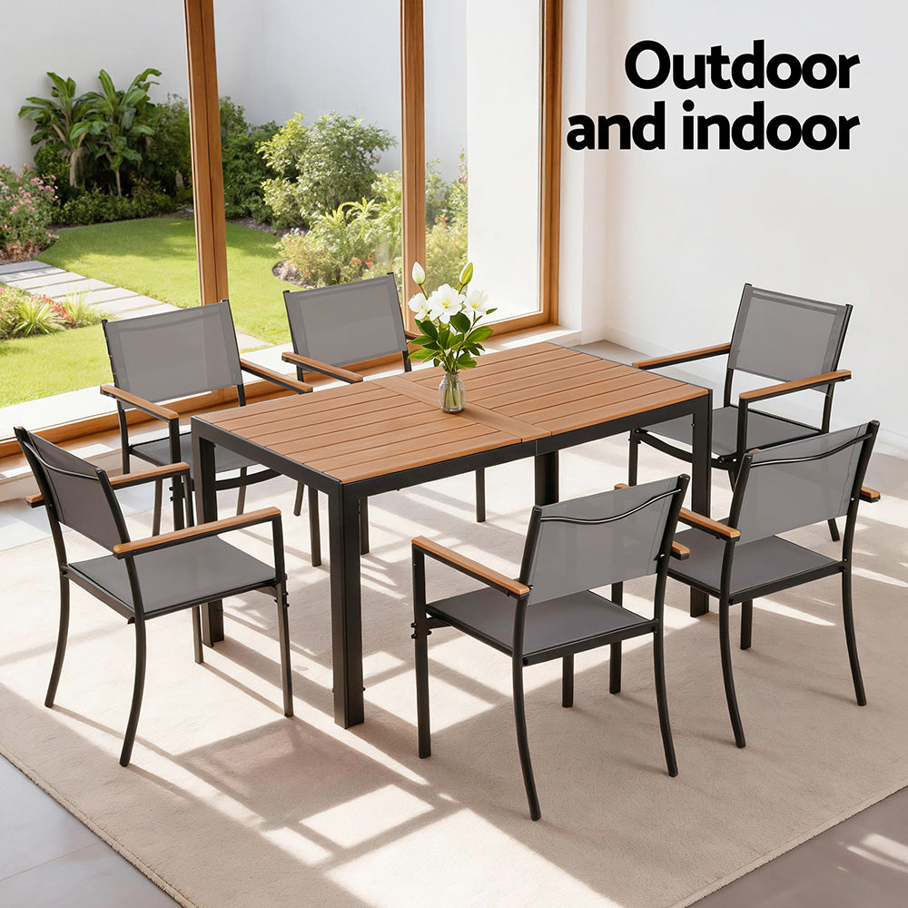 Gardeon 7pc Outdoor Dining Set