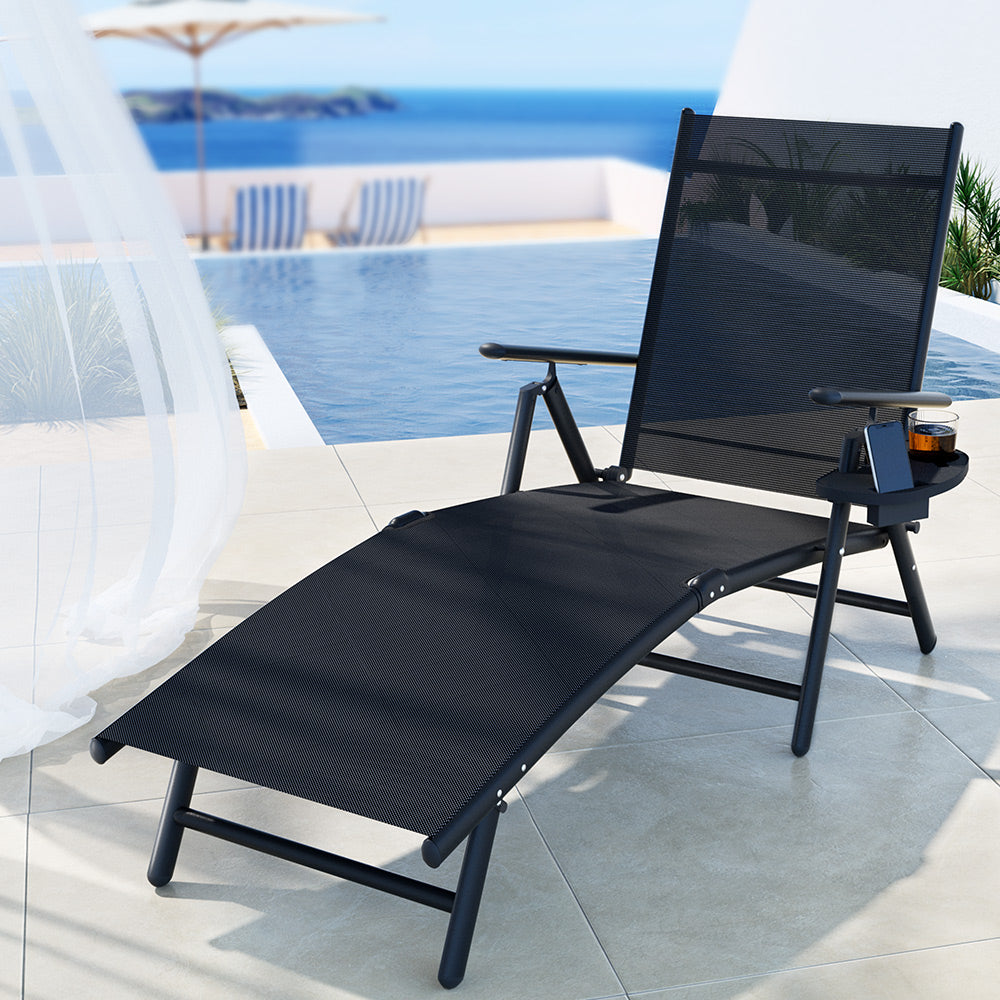 Outdoor Lounge Chaise Beach Lounge Chair Gardeon Sun Lounge