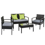 Gardeon Outdoor Lounge Set - Wicker Style - Table & Chairs