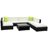 Gardeon 8-Piece Outdoor Sofa Set - Wicker Style with Cover