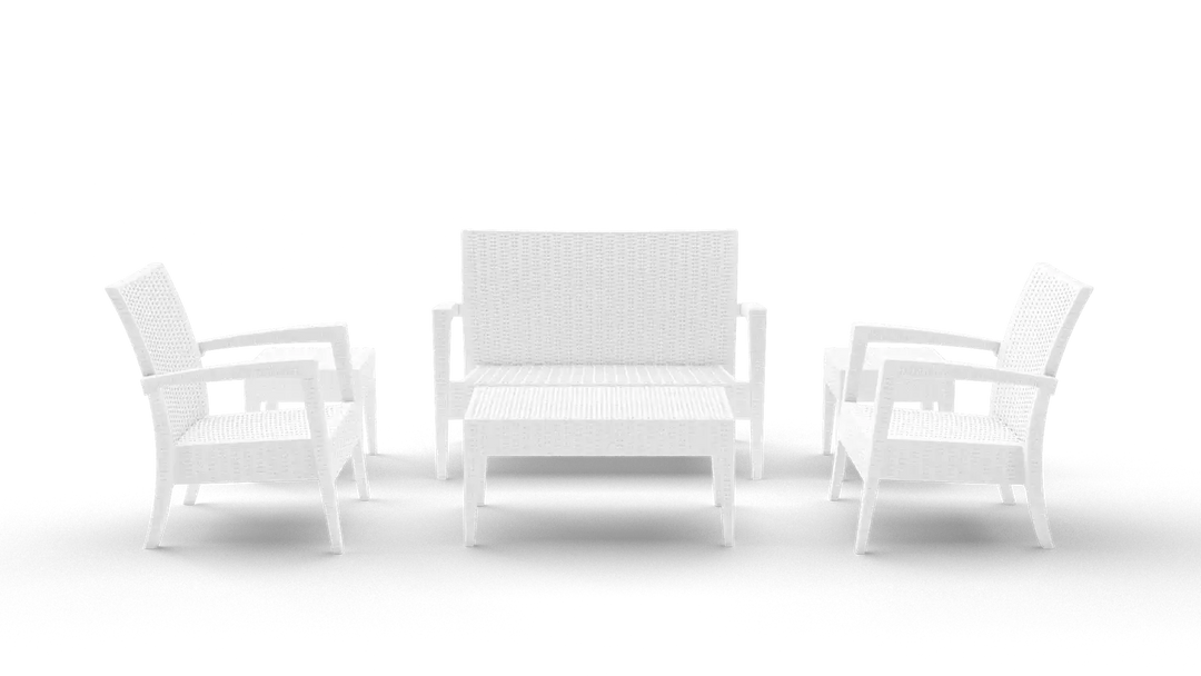 Siesta 6 Piece Miami (Tequila) Lounge Sofa Set (Available in White, Chocolate & Anthracite)