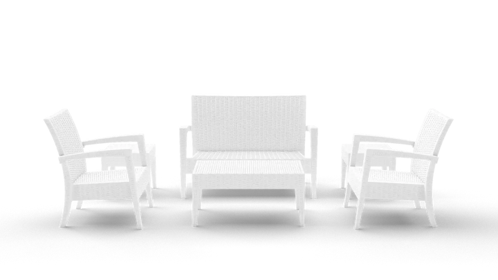 Siesta 6 Piece Miami (Tequila) Lounge Sofa Set (Available in White, Chocolate & Anthracite)