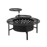 Grillz Fire Pit BBQ Charcoal Smoker Portable Mesh Pits Outdoor Camping Fireplace