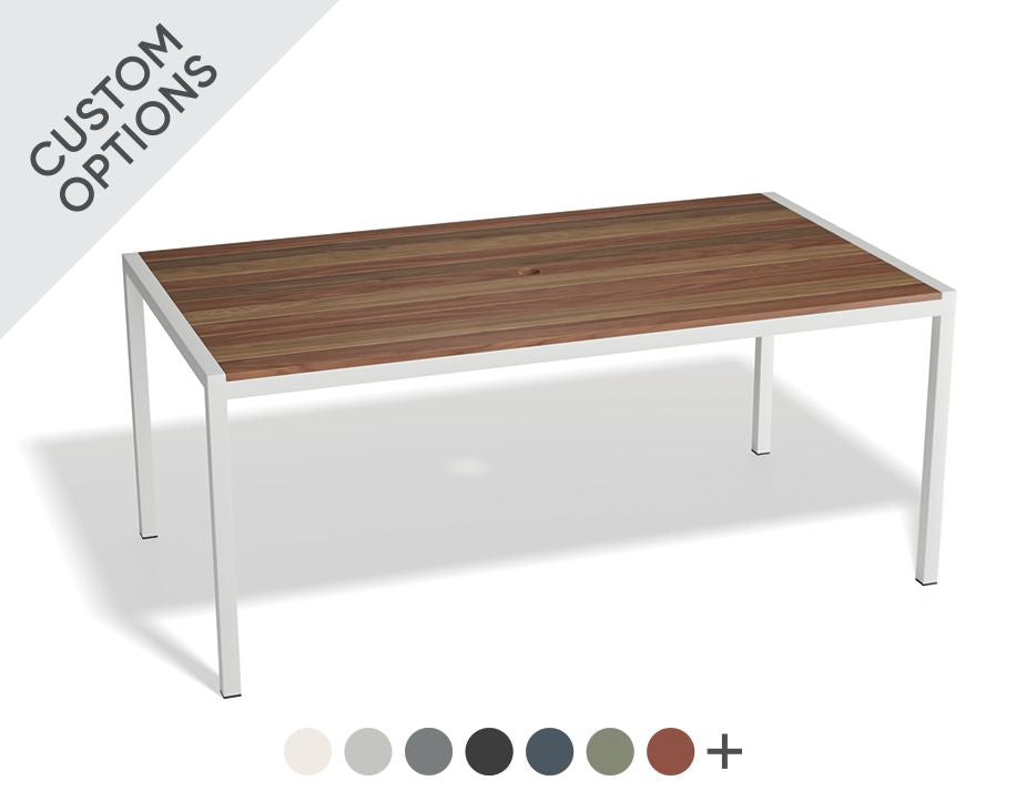 Level Moonah Outdoor Dining Table - Spotted Gum (Custom Made)