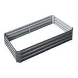 Greenfingers 150x90cm Raised Garden Bed Planter Box - Galvanised Steel
