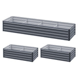 Greenfingers 240x80x45cm Raised Garden Bed / Planter Box - Galvanised