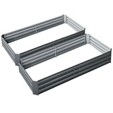 Greenfingers x2 210x90cm Raised Garden Beds - Galvanised