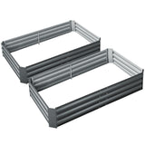 Greenfingers x2 150x90cm Raised Garden Beds - Galvanised