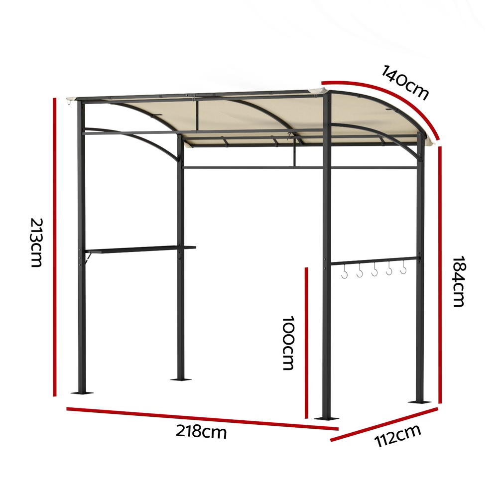 Instahut Gazebo - BBQ / Grill Shelter - Beige