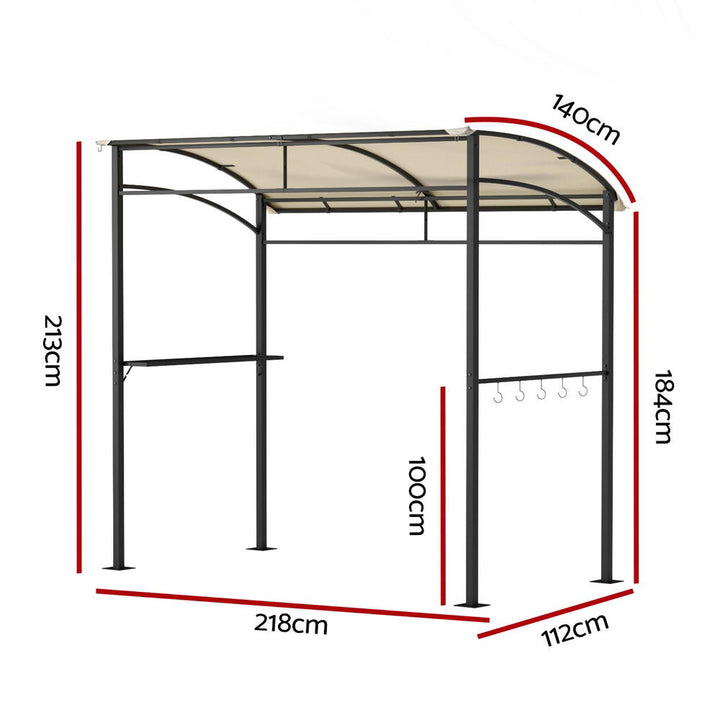 Instahut Gazebo - BBQ / Grill Shelter - Beige