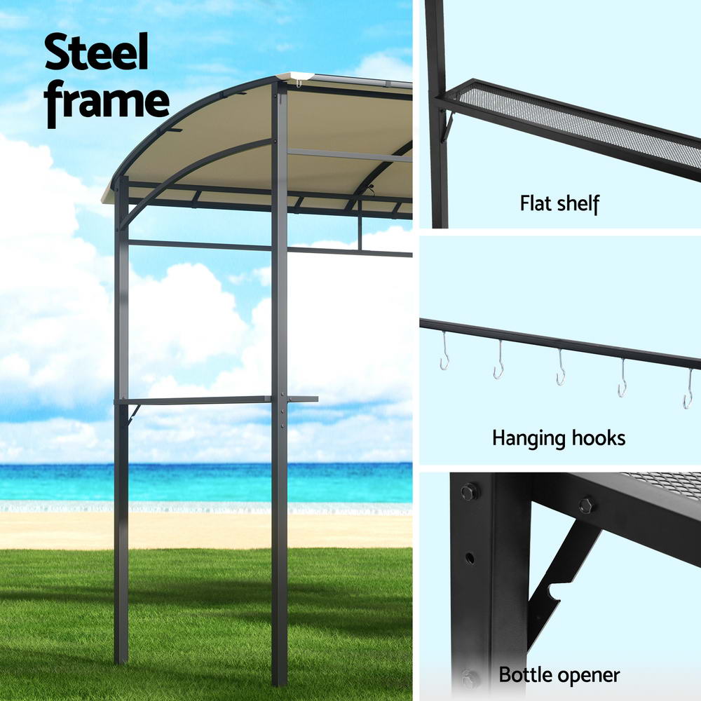 Instahut Gazebo - BBQ / Grill Shelter - Beige